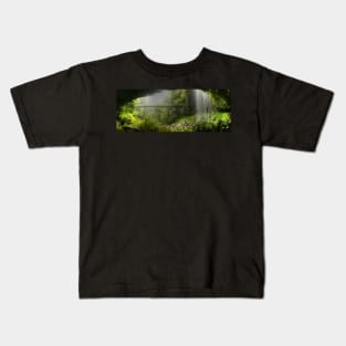 Crystal Shower Falls Pano Kids T-Shirt